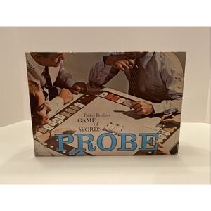 VTG PROBE Game of Words Board Game 1964 Parker Brothers 100% Complete MCM style